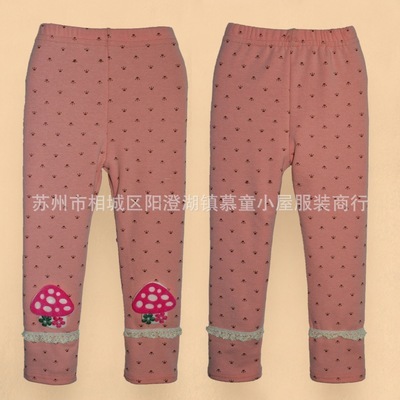 2014春季新款中小童粉色圆点蘑菇粘花打底裤 优质磨毛面料女童裤 - 2014春季新款中小童粉色圆点蘑菇粘花打底裤 优质磨毛面料女童裤厂家 - 2014春季新款中小童粉色圆点蘑菇粘花打底裤 优质磨毛面料女童裤价格 - 苏州市相城区阳澄湖镇慕童小屋服装商行 - 